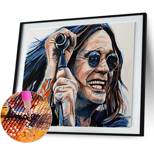 Rock Singer - Full Round Drill Diamond Painting 35*30CM