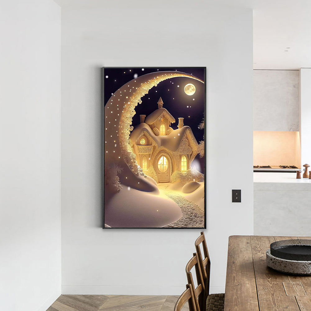 Moon Hut - Full Round Drill Diamond Painting 40*60CM