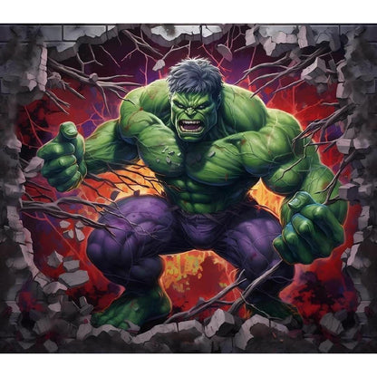 Hulk From The Wall - Full Round Drill Diamond Painting 40*35CM