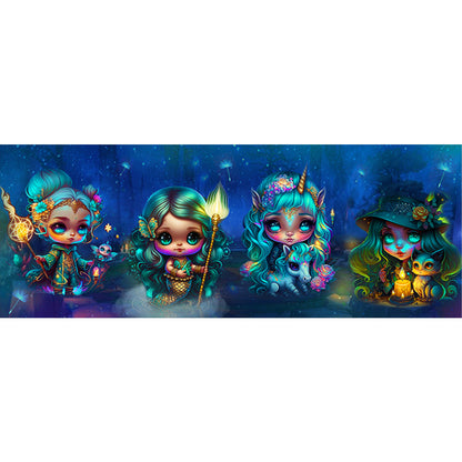 Elf Girl -   Square Drill Diamond Painting 80*30CM