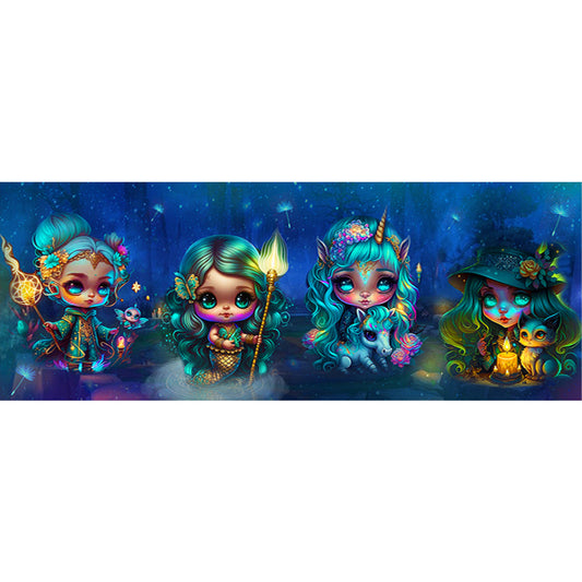 Elf Girl -   Square Drill Diamond Painting 80*30CM