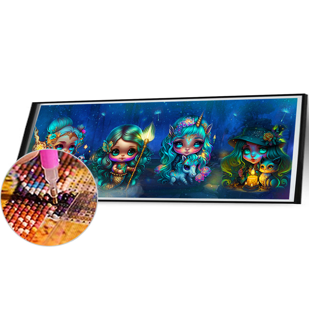 Elf Girl -   Square Drill Diamond Painting 80*30CM