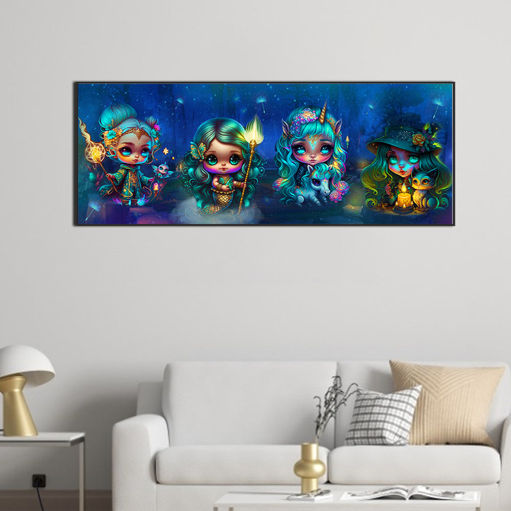 Elf Girl -   Square Drill Diamond Painting 80*30CM
