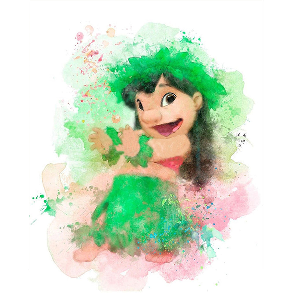 Lilo And Stitch Lilo - 11CT Stamped Cross Stitch 40*50CM