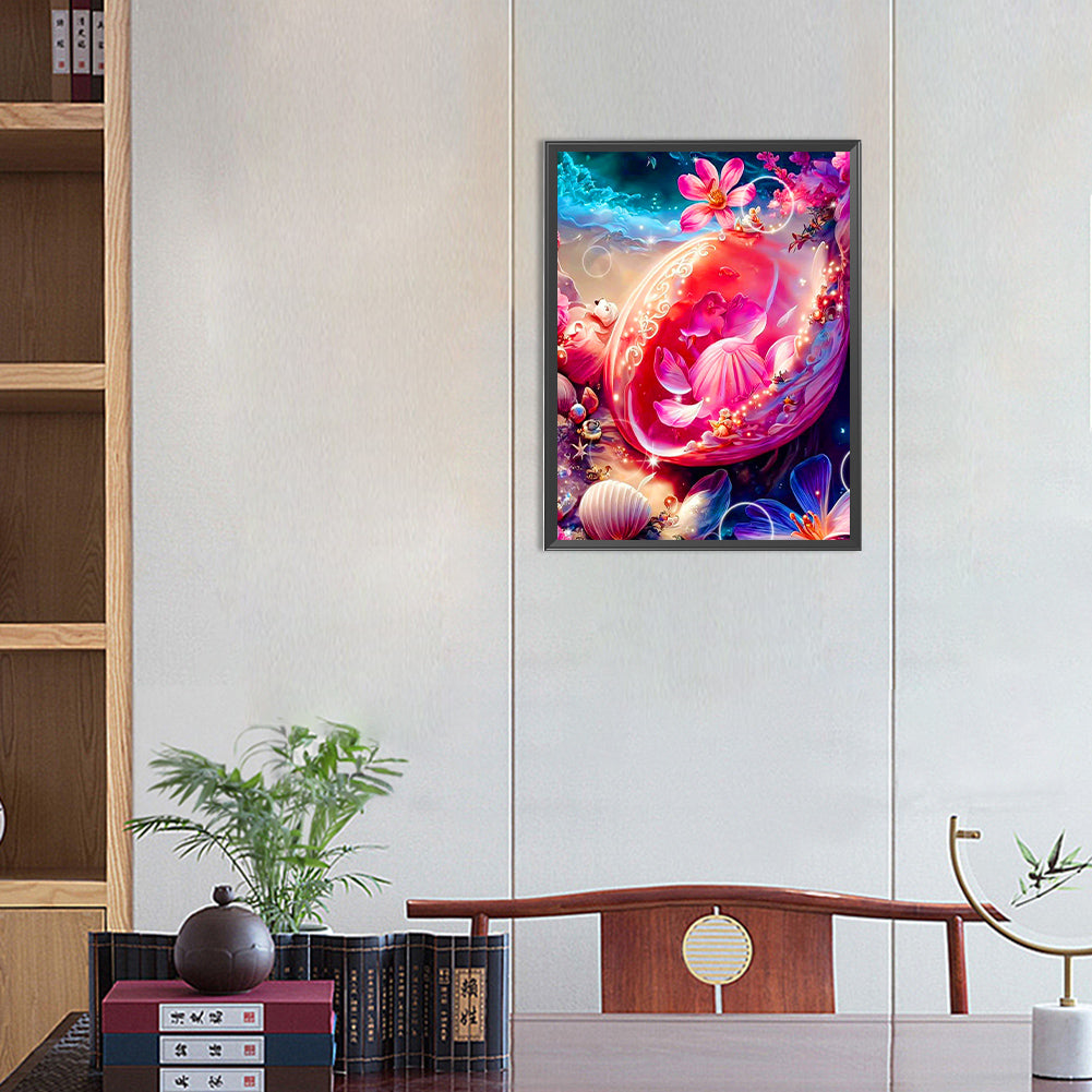 Dream Pink Half Shell - Full Round Drill Diamond Painting 30*40CM