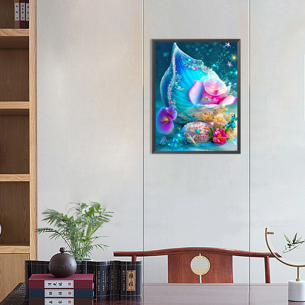 Dream Rose Shell - Full Round Drill Diamond Painting 30*40CM