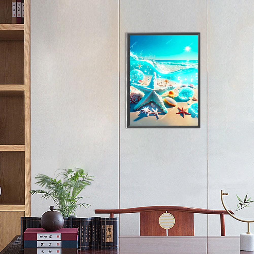 Dream Beach Starfish - Full Round Drill Diamond Painting 30*40CM