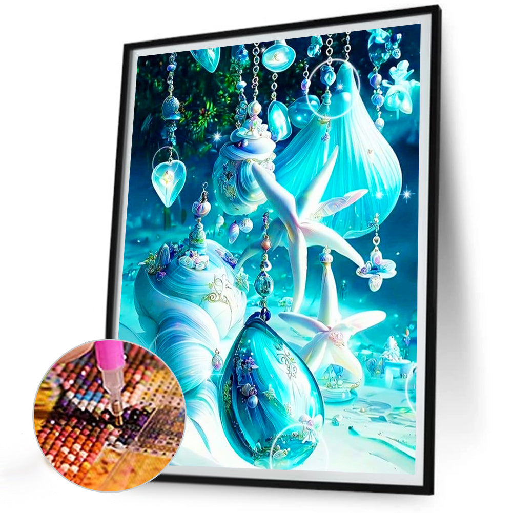 Dream Starfish Glass - Full Round Drill Diamond Painting 30*40CM
