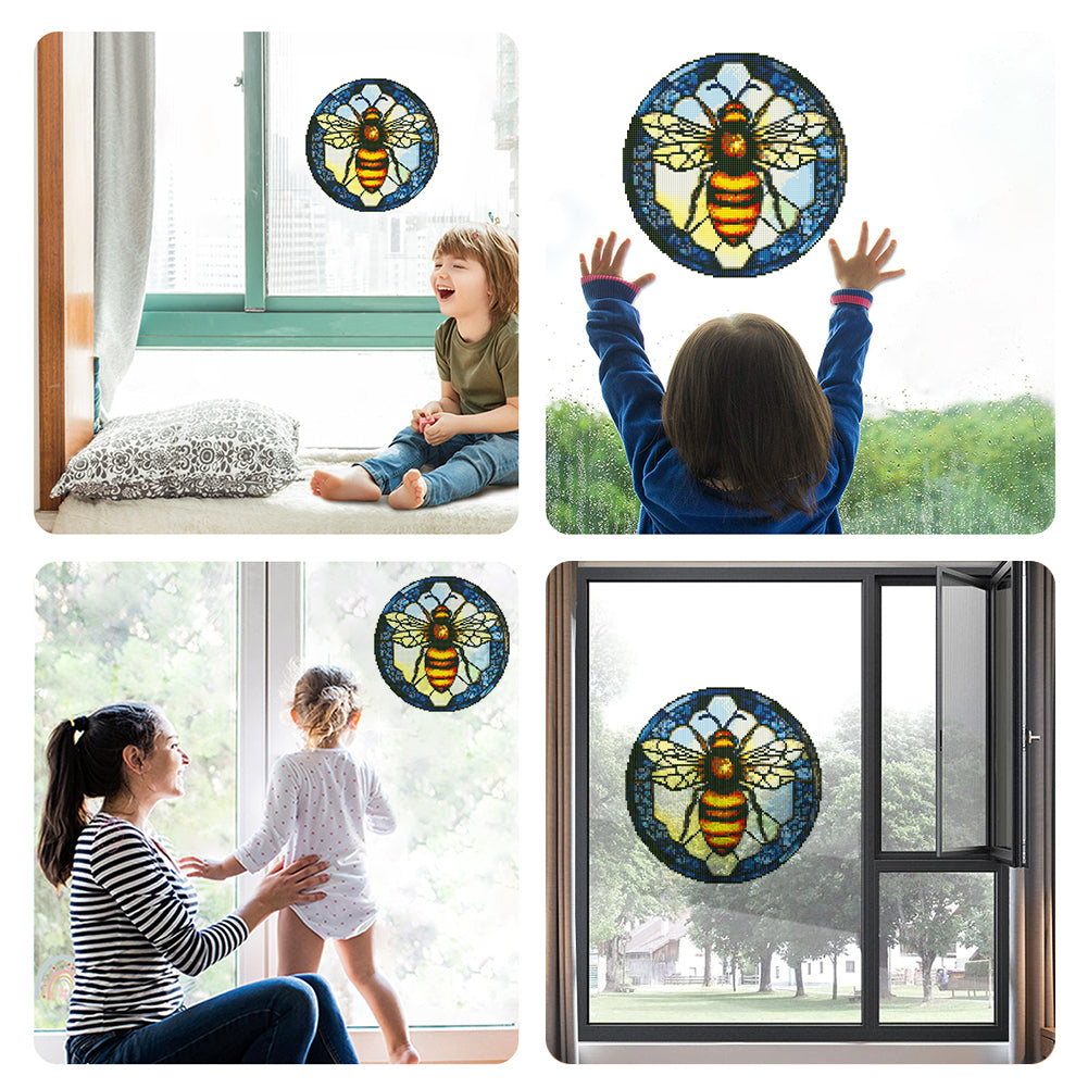 DIY Child Stickers Toy Stained Glass Handmade Children Sticker Toy Gift for Kids