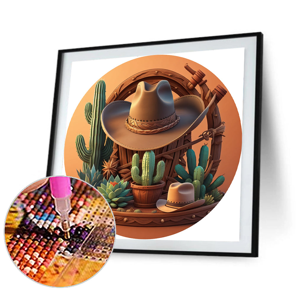 Wild West Oasis - Full Round Drill Diamond Painting 30*30CM