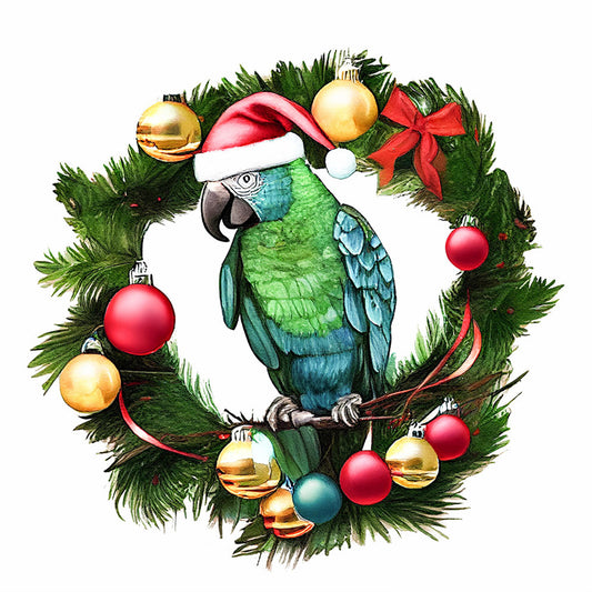 Small Animal Garland Parrot - Full Round Drill Diamond Painting 30*30CM