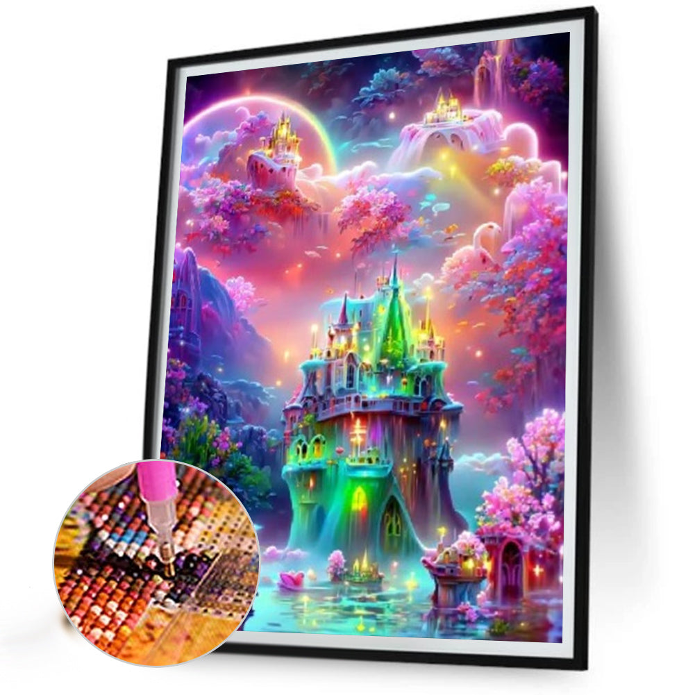 Love Castle - AB Round Drill Diamond Painting 40*55CM