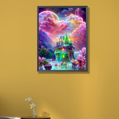Love Castle - AB Round Drill Diamond Painting 40*55CM