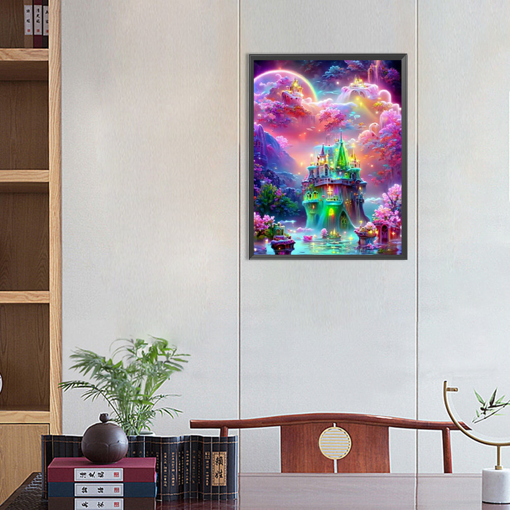 Love Castle - AB Round Drill Diamond Painting 40*55CM