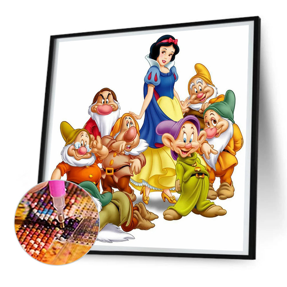 Snow White And The Dwarfs - Full Round Drill Diamond Painting 30*30CM