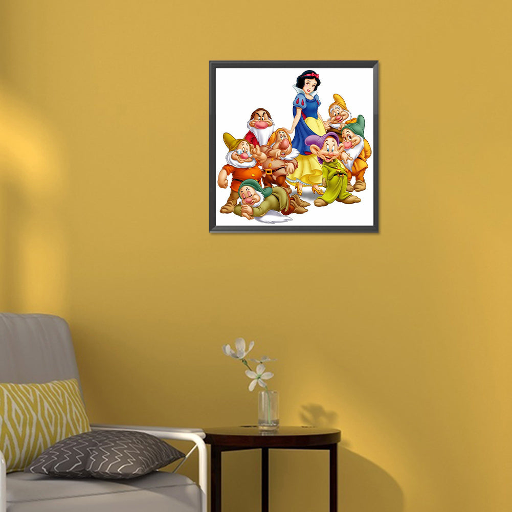 Snow White And The Dwarfs - Full Round Drill Diamond Painting 30*30CM
